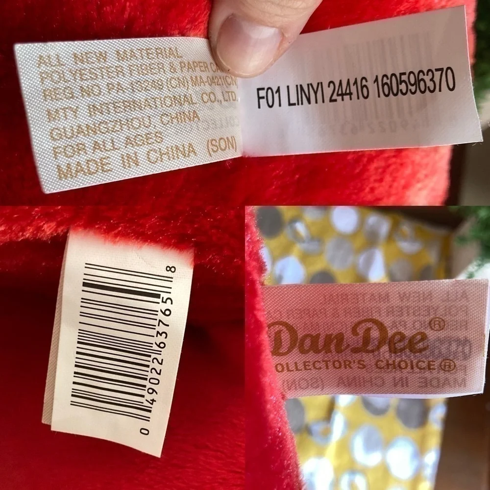 Dan Dee vintage jumbo open arms Heart plush